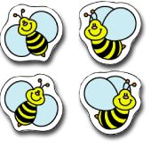 Mini Bees Chart Seals Stickers